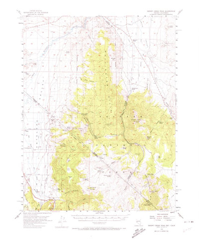 United States Geological Survey Desert Creek Peak, NV-CA (1956, 62500-Scale) digital map