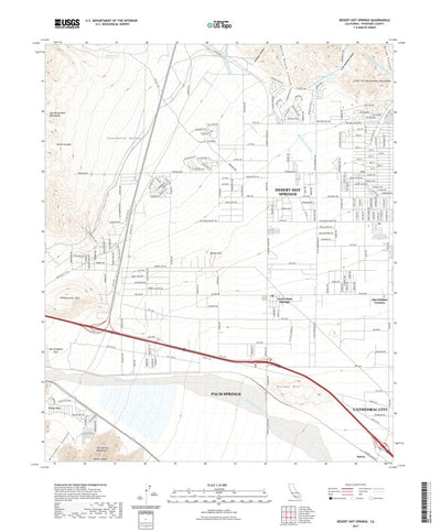 United States Geological Survey Desert Hot Springs, CA (2021, 24000-Scale) digital map