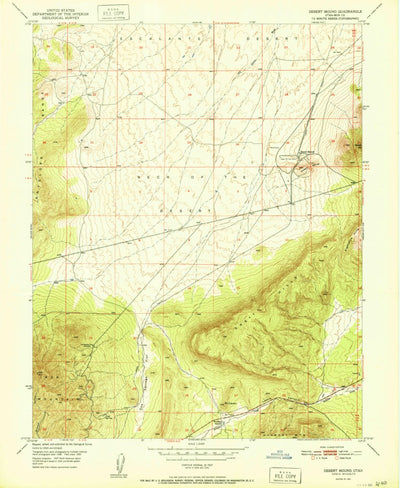 United States Geological Survey Desert Mound, UT (1951, 24000-Scale) digital map