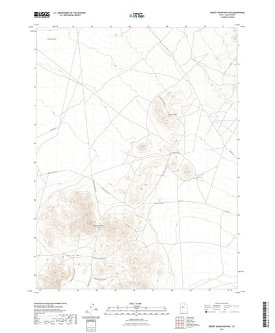 United States Geological Survey Desert Mountain Pass, UT (2023, 24000-Scale) digital map