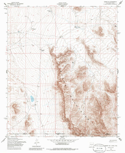 United States Geological Survey Desert NE, NM (1955, 24000-Scale) digital map