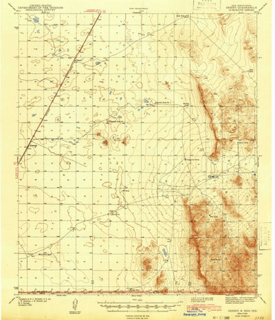 United States Geological Survey Desert, NM-TX (1943, 62500-Scale) digital map