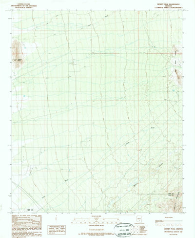 United States Geological Survey Desert Peak, AZ (1988, 24000-Scale) digital map