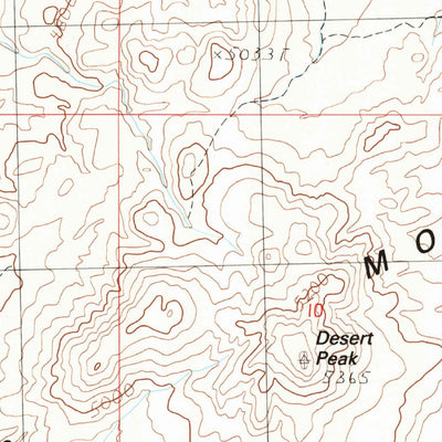 United States Geological Survey Desert Peak, NV (1986, 24000-Scale) digital map