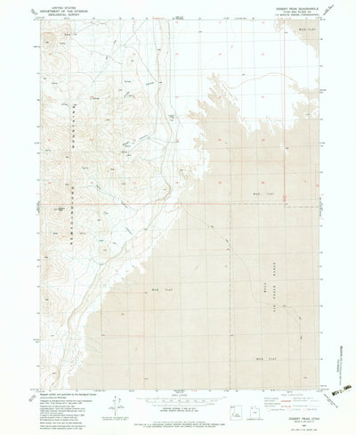 United States Geological Survey Desert Peak, UT (1983, 24000-Scale) digital map
