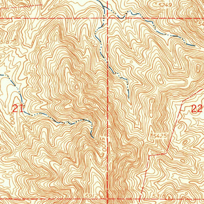 United States Geological Survey Desert SE, NM-TX (1955, 24000-Scale) digital map