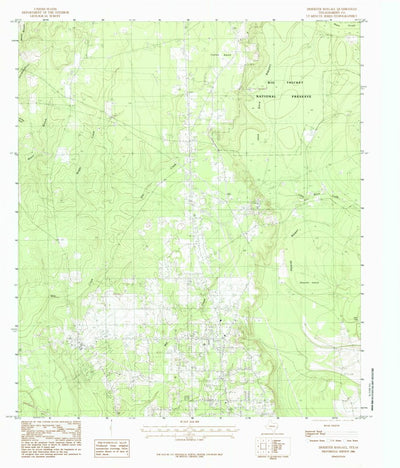 United States Geological Survey Deserter Baygall, TX (1984, 24000-Scale) digital map