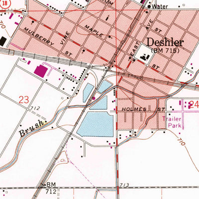 United States Geological Survey Deshler, OH (1960, 24000-Scale) digital map