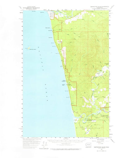 United States Geological Survey Destruction Island, WA (1956, 62500-Scale) digital map