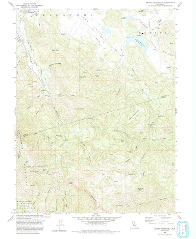 United States Geological Survey Detert Reservoir, CA (1993, 24000-Scale) digital map