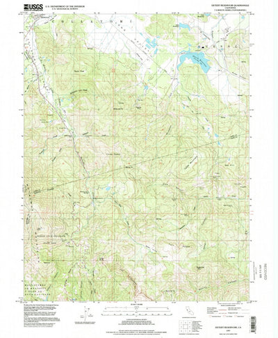 United States Geological Survey Detert Reservoir, CA (1997, 24000-Scale) digital map