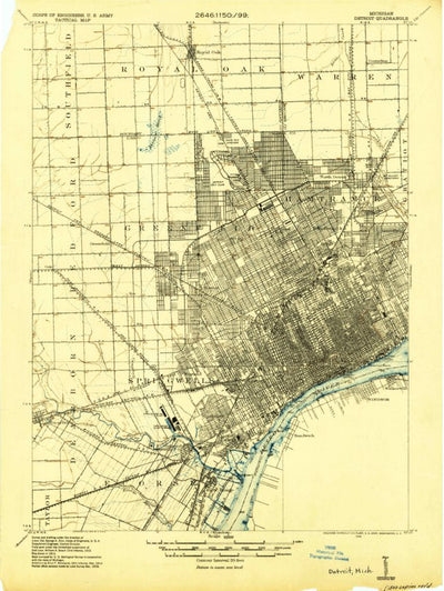 United States Geological Survey Detroit, MI (1934, 62500-Scale) digital map