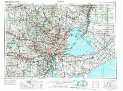United States Geological Survey Detroit, MI (1961, 250000-Scale) digital map