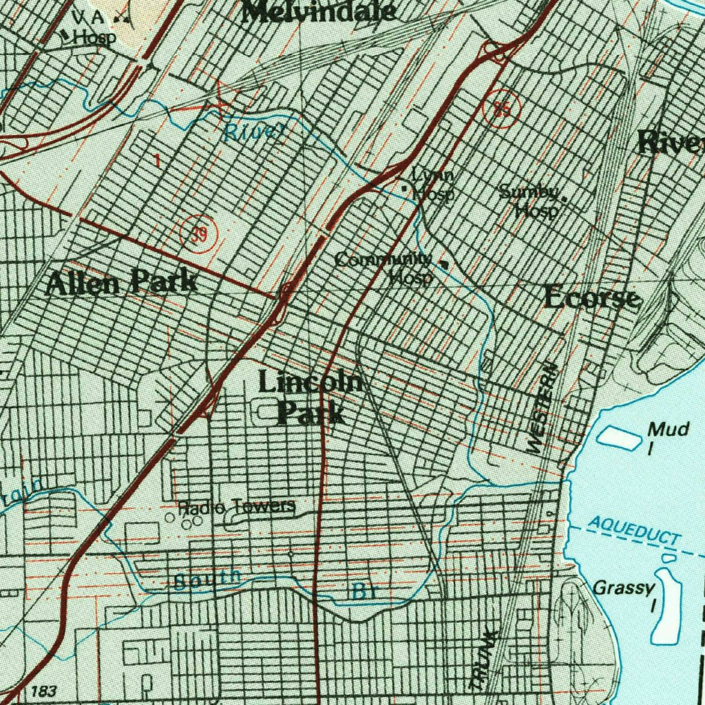 Detroit, MI (1985, 100000-Scale) Map by United States Geological Survey ...