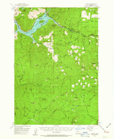 United States Geological Survey Detroit, OR (1956, 62500-Scale) digital map