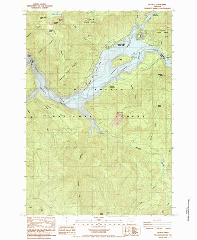 United States Geological Survey Detroit, OR (1985, 24000-Scale) digital map