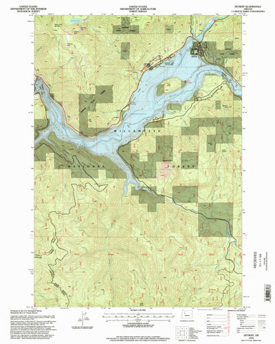United States Geological Survey Detroit, OR (1994, 24000-Scale) digital map