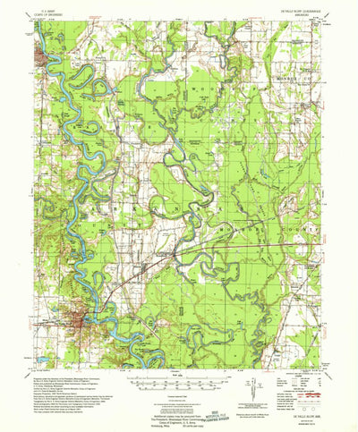United States Geological Survey Devalls Bluff, AR (1957, 62500-Scale) digital map