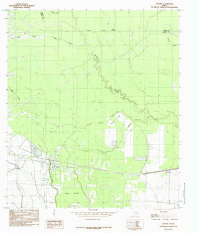 United States Geological Survey Devers, TX (1984, 24000-Scale) digital map