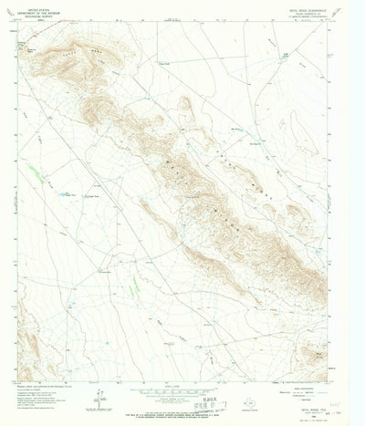 United States Geological Survey Devil Ridge, TX (1964, 24000-Scale) digital map