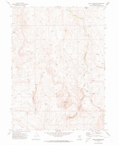 United States Geological Survey Devils Armchair, NV (1971, 24000-Scale) digital map