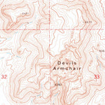 United States Geological Survey Devils Armchair, NV (1971, 24000-Scale) digital map