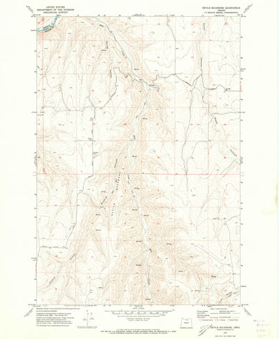 United States Geological Survey Devils Backbone, OR (1970, 24000-Scale) digital map