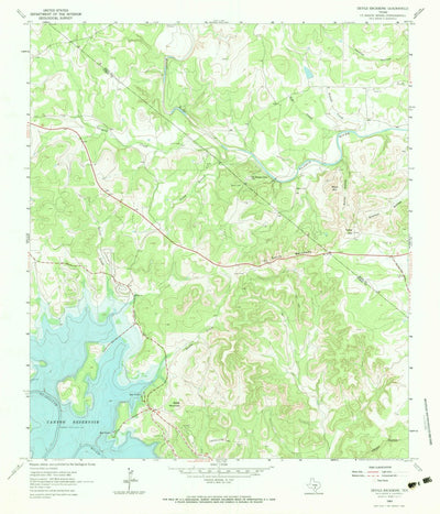 United States Geological Survey Devils Backbone, TX (1963, 24000-Scale) digital map