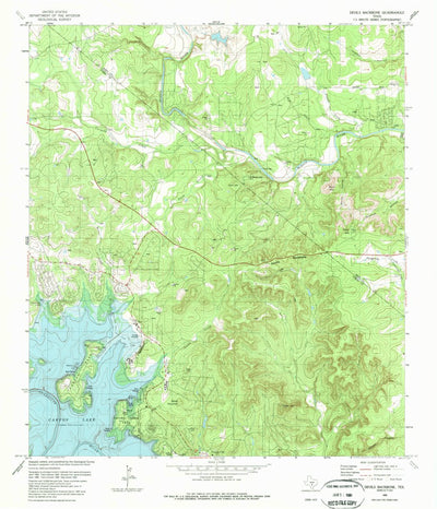 United States Geological Survey Devils Backbone, TX (1989, 24000-Scale) digital map