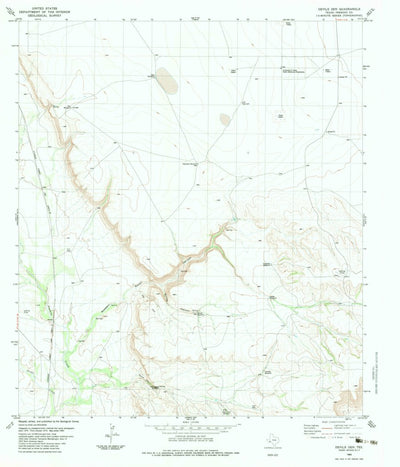 United States Geological Survey Devils Den, TX (1983, 24000-Scale) digital map