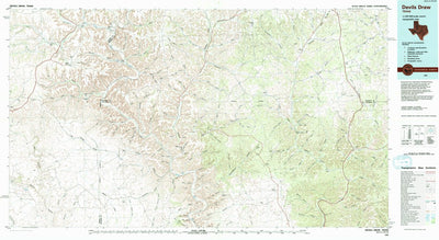 United States Geological Survey Devils Draw, TX (1985, 100000-Scale) digital map