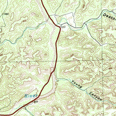 United States Geological Survey Devils Draw, TX (1985, 100000-Scale) digital map