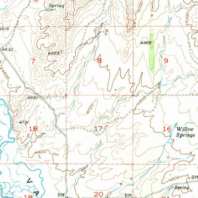 United States Geological Survey Devils Fence, MT (1950, 62500-Scale) digital map