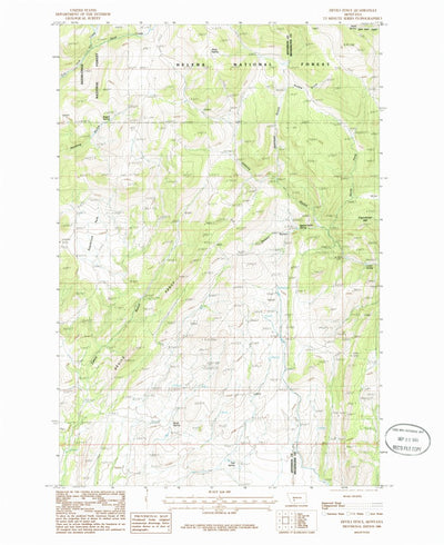 United States Geological Survey Devils Fence, MT (1986, 24000-Scale) digital map