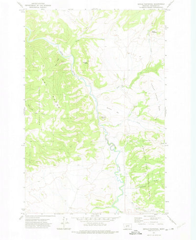 United States Geological Survey Devils Footstool, MT (1971, 24000-Scale) digital map