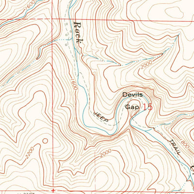 United States Geological Survey Devils Gap, OR (1970, 24000-Scale) digital map