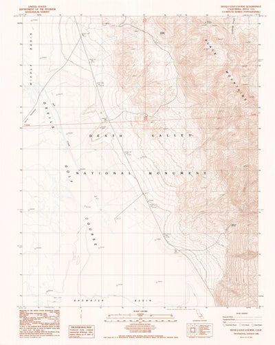 United States Geological Survey Devils Golf Course, CA (1988, 24000-Scale) digital map
