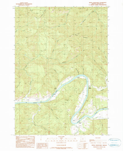 United States Geological Survey Devils Graveyard, OR (1990, 24000-Scale) digital map