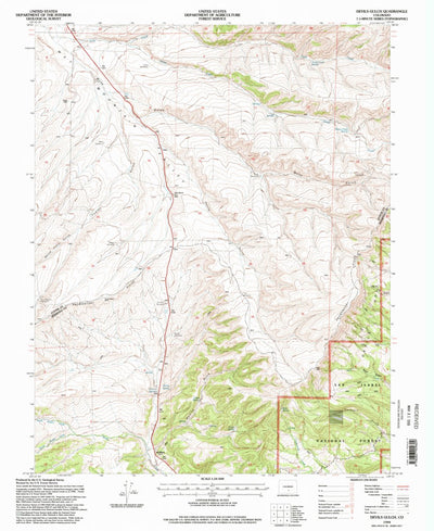 United States Geological Survey Devils Gulch, CO (1994, 24000-Scale) digital map