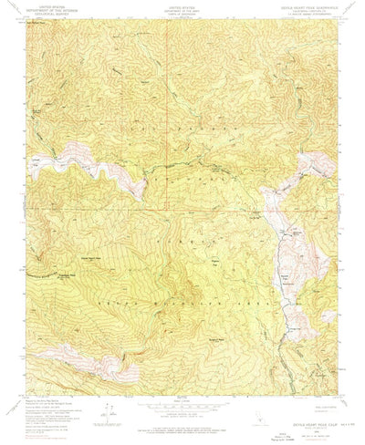 United States Geological Survey Devils Heart Peak, CA (1943, 24000-Scale) digital map