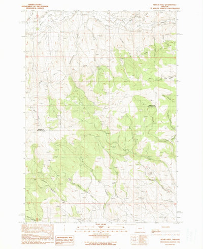 United States Geological Survey Devils Heel, OR (1990, 24000-Scale) digital map