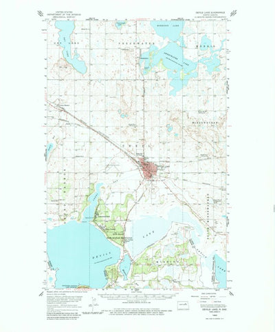 United States Geological Survey Devils Lake, ND (1950, 62500-Scale) digital map