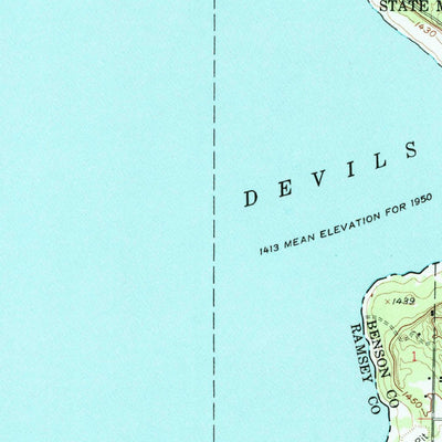 United States Geological Survey Devils Lake, ND (1950, 62500-Scale) digital map
