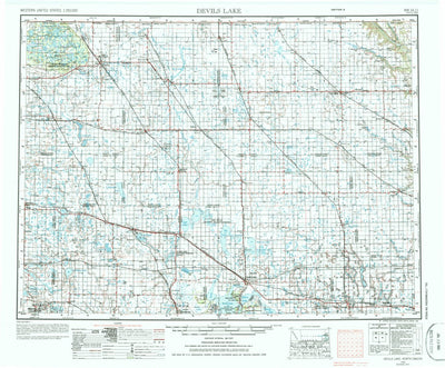 United States Geological Survey Devils Lake, ND (1953, 250000-Scale) digital map