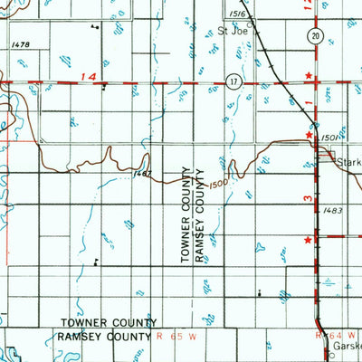 United States Geological Survey Devils Lake, ND (1953, 250000-Scale) digital map