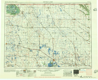 United States Geological Survey Devils Lake, ND (1956, 250000-Scale) digital map