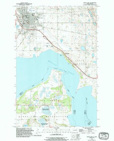 United States Geological Survey Devils Lake, ND (1994, 24000-Scale) digital map