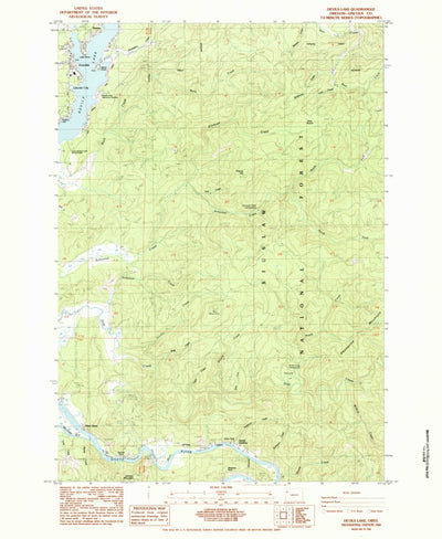 United States Geological Survey Devils Lake, OR (1984, 24000-Scale) digital map