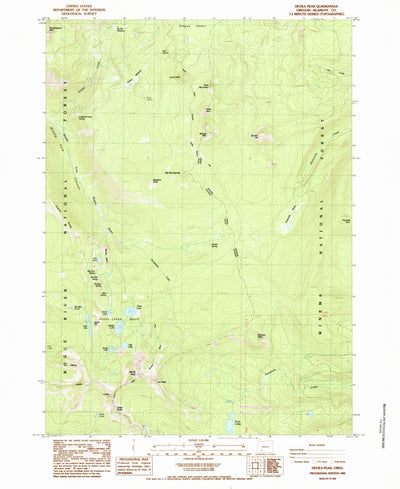 United States Geological Survey Devils Peak, OR (1985, 24000-Scale) digital map