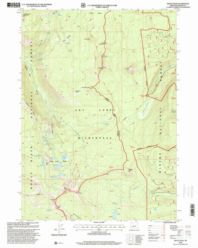 United States Geological Survey Devils Peak, OR (1998, 24000-Scale) digital map